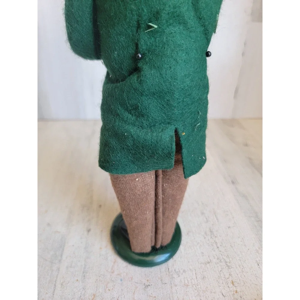 Byers choice Victorian man Caroler holding village house Xmas home decor